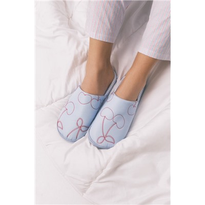 Zapatillas casa azul cerezas