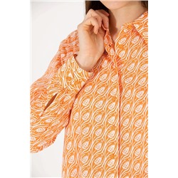 Kadın Turuncu Uzun Kollu Gömlek