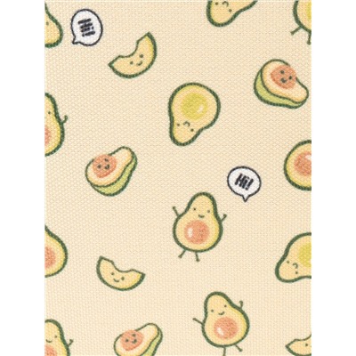 Пенал 1-секц, печать на ткани, большой, с отк.планкой АВОКАДИКИ (ПН-3059) (190х115)