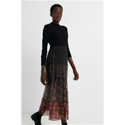 Vestido largo bimateria