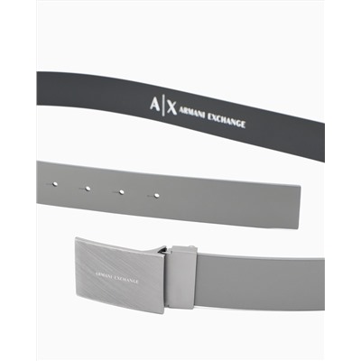 LEATHER BELT WITH PLAQUE