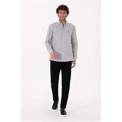 Erkek Siyah Slim Fit Kanvas Pantolon
