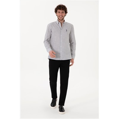 Erkek Siyah Slim Fit Kanvas Pantolon