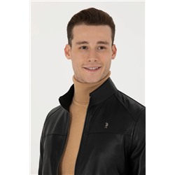 Erkek Siyah Deri Ceket