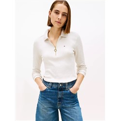 Long-Sleeve Zip Slim Fit Polo