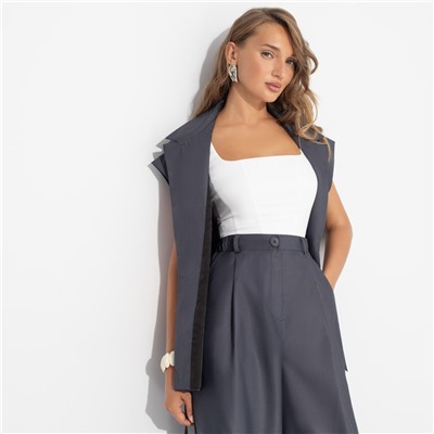 Жилет на завязках, Слишком модно (серый)