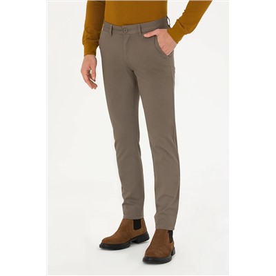 Erkek Vizon Kanvas Pantolon