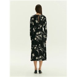 Платье приталенного кроя с цветочным принтом из 100% вискозы, PL1647/paluma
