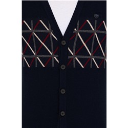 Erkek Lacivert Triko Hırka