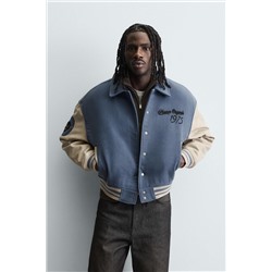 PATCHED QUILTED BOMBER JACKET