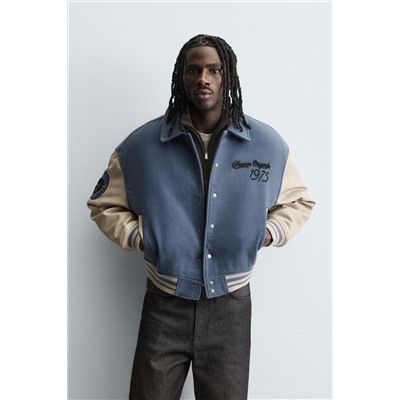 PATCHED QUILTED BOMBER JACKET