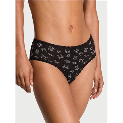 The Lacie Cotton Lace-Waist Cheeky Panty