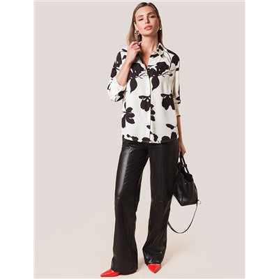Блузка из вискозы с принтом