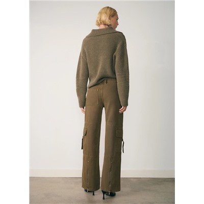 Jeans cargo cremalleras