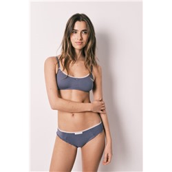 Sujetador top algodón azul