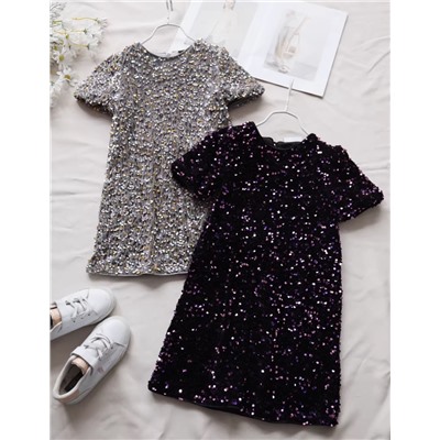 Праздничное платье в пайетках для девочек