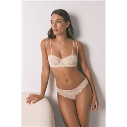 Braga clásica encaje nude