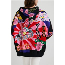 Sudadera oversize japonesa