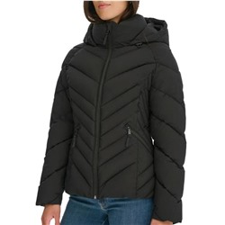 Tommy Hilfiger Chevron-Quilted Hooded Puffer Jacket