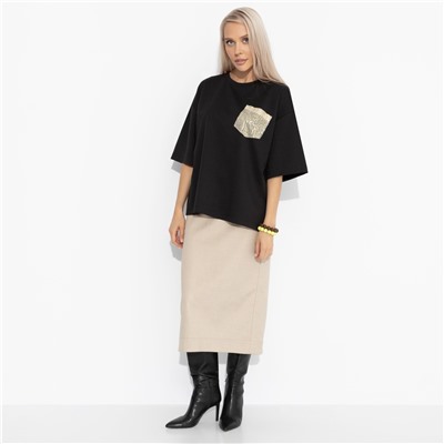 Футболка из вискозы, Красиво живу (чёрная)