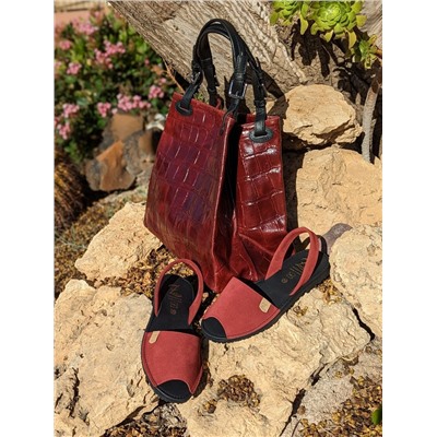 Ab.Zapatos • 3106-8 • granate+PELLE-1200 СОСО (770) burdeos