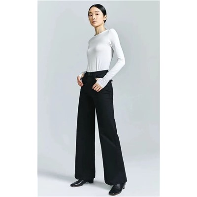 Женские эластичные хлопковые брюки с высокой талией