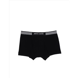 Siyah Pamuk Modal Karışımlı Tekli Boxer