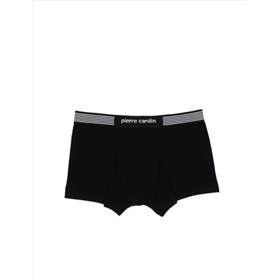 Siyah Pamuk Modal Karışımlı Tekli Boxer