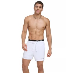 Calvin Klein Men's Logo Elastic Waist Modern Euro 5" Volley Swim Trunks