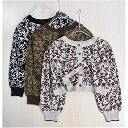 Винтажный жаккардовый кардиган