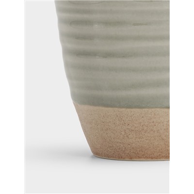 Кружка, 350 мл, керамика, серо-бежевая, Спираль, Dallas