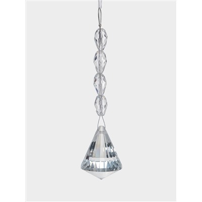 Игрушка елочная, 11 см, стекло, Бусы с кристаллом, Event