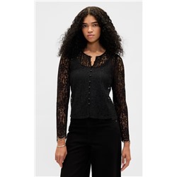 Lace Button-Front Top