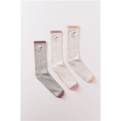 Pack 3 calcetines largos estampado Snoopy