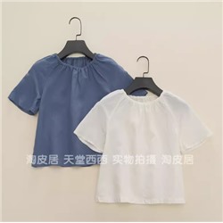 Тонкая кофточка для девочек Ткань: 37% лен, 63% хлопок (110-140)