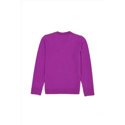 Kız Çocuk Violet Basic V - Yaka Kazak