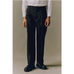 Мужские классические брюки, слегка свободная модель со складкой  H&*M