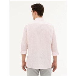 Açık Pembe Regular Fit Uzun Kollu Gömlek