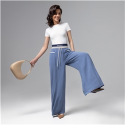 Брюки с высокой посадкой, Красота в движении (deep blue)