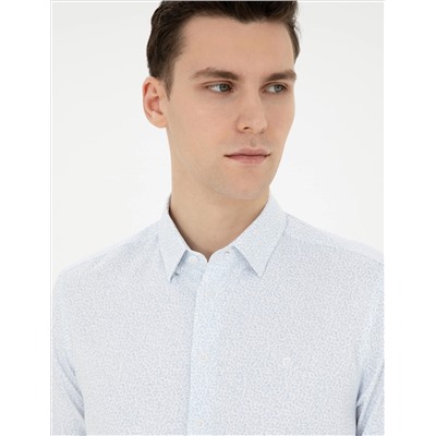 Açık Mavi Slim Fit Uzun Kollu Gömlek