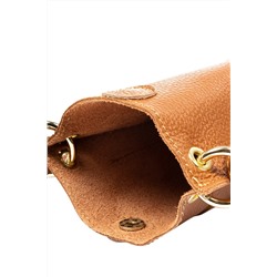 Bandolera de piel Camel