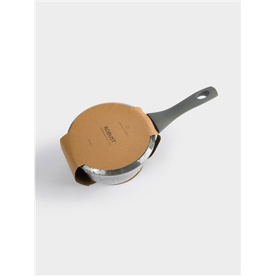 Ковш, 16 см, 1,3 л, с крышкой, с покрытием, алюминий, серо-черный, Robust