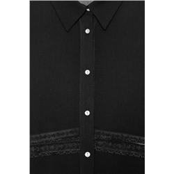FLOWING SHIRT WITH LACE TRIM