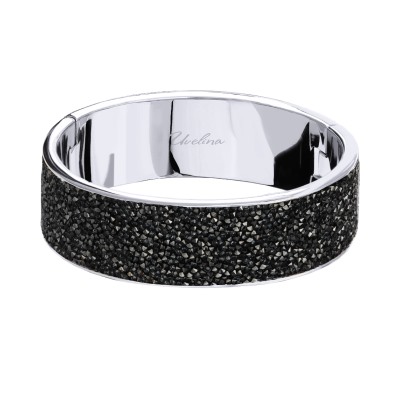 Браслет Галактика (кристаллы SW темно-серые; покрытие родий), Есть комплект