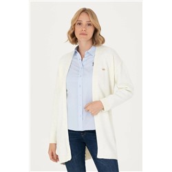 Kadın Krem Melanj Triko Hırka