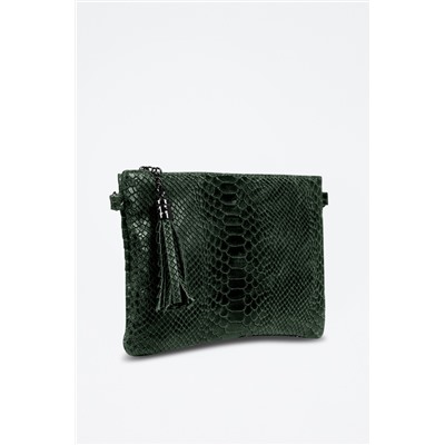 Bandolera de piel Ermine - Verde