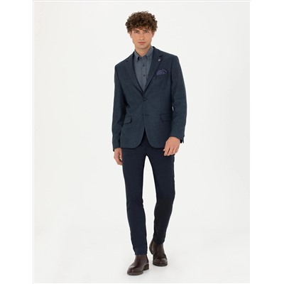 Açık Lacivert Slim Fit Ceket
