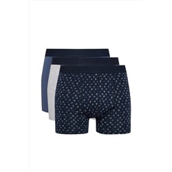 DeFacto Regular Fit Baskılı 3'lü Boxer E0027ax24wn