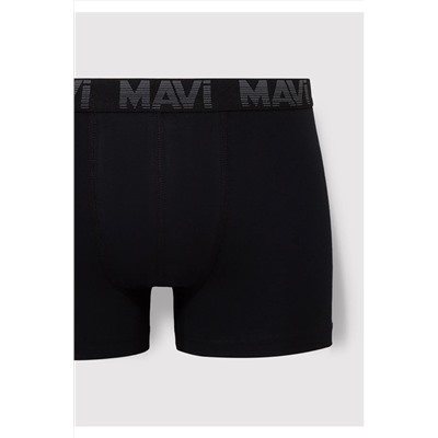 Mavi 3lü Siyah Basic Boxer 0911504-900