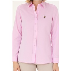 Kadın Manolya Uzun Kollu Basic Gömlek